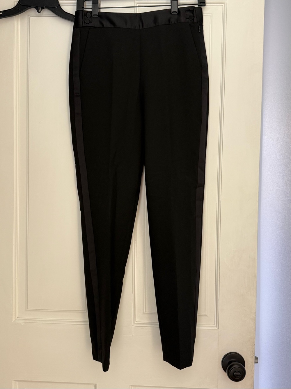Women’s Black Tuxedo-Style Dress Pants